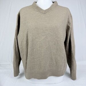 Turnbury 100% Merino Wool Pullover Sweater Taupe Fits Like A Women's L